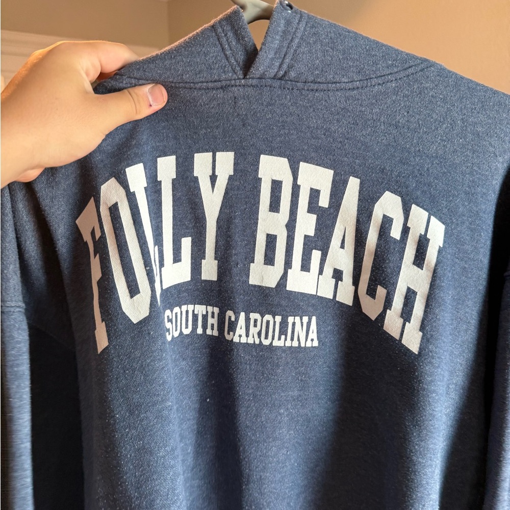 Gildan Blue Jacket with White Print